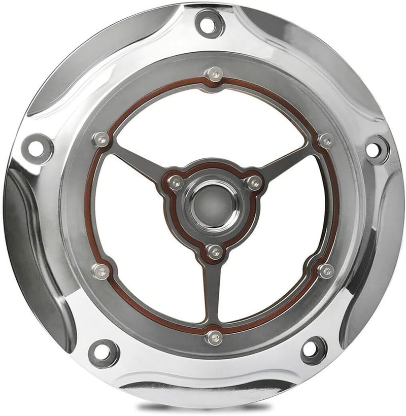 ALLOYFORGE Chrome Clarity Engine Protector Derby Cover for Harley Touring Street Road Electra Glide FLHR Road King Softail FLSTF Fat Boy FLD 1999-2015 (Chromed) - Image 2